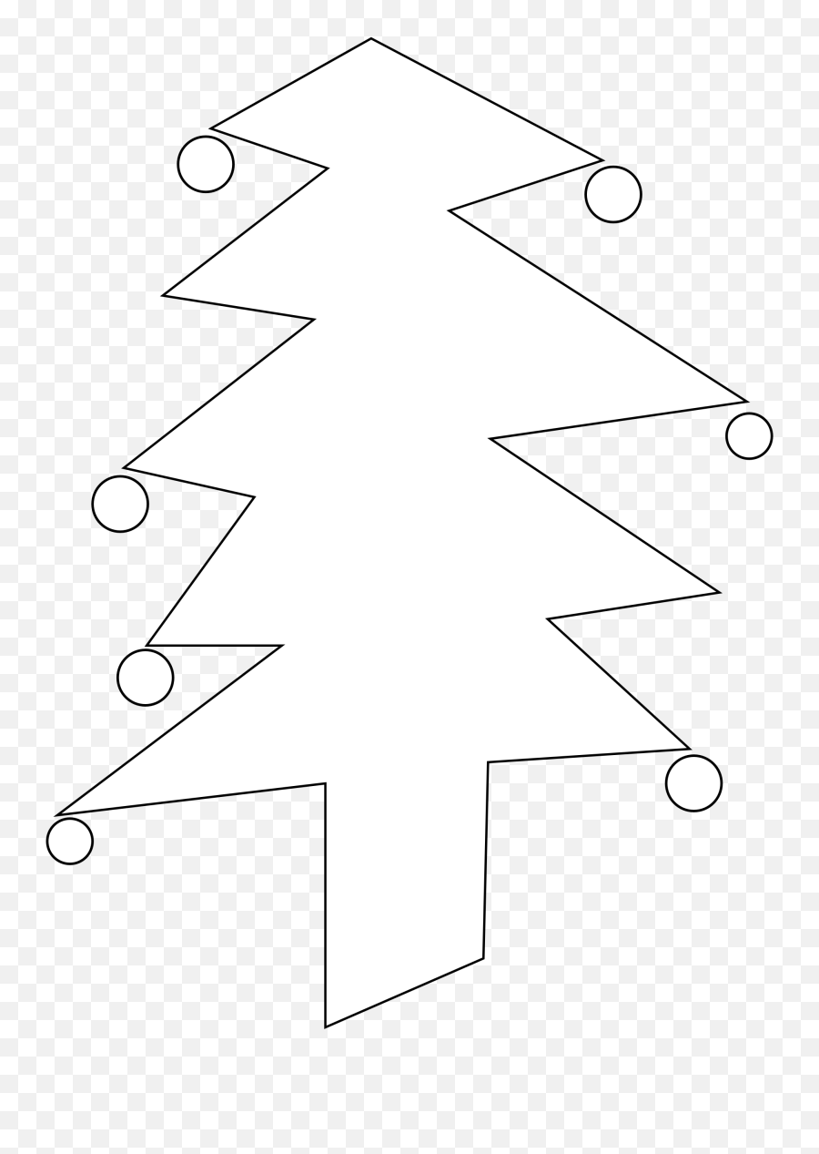 Christmas Tree Black And White Christmas Tree Clip Art Black - Language Emoji,Tree Clipart Black And White
