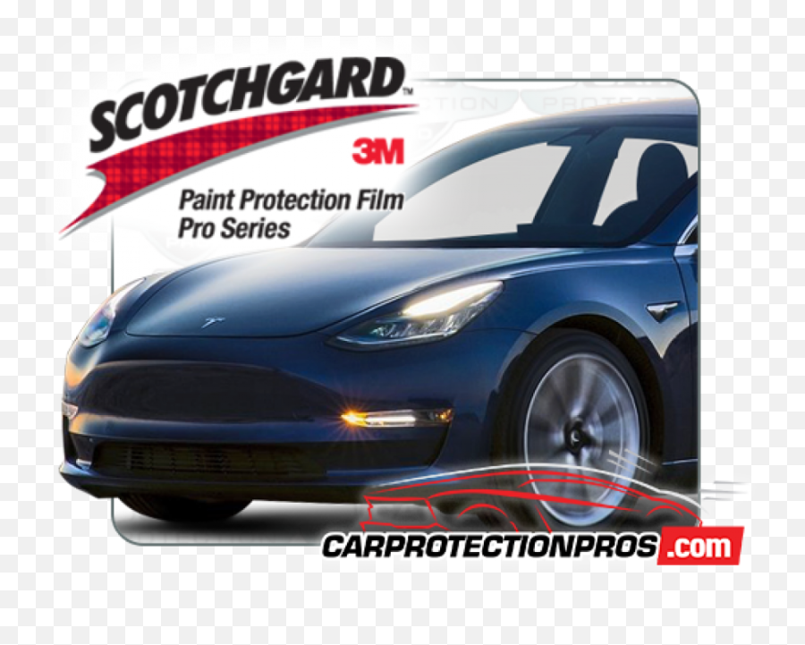 2018 - 2021 Tesla Model 3 3m Pro Series Clear Bra Behind Rear Emoji,Tesla Model 3 Png