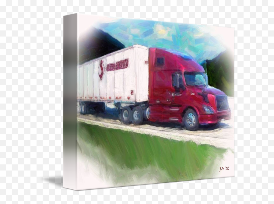 Roll On Wheeler By Jeff Adelman Emoji,18 Wheeler Png