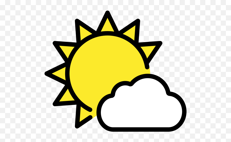 White Sun With Small Cloud - Emoji Meanings U2013 Typographyguru,Cloud Emoji Png