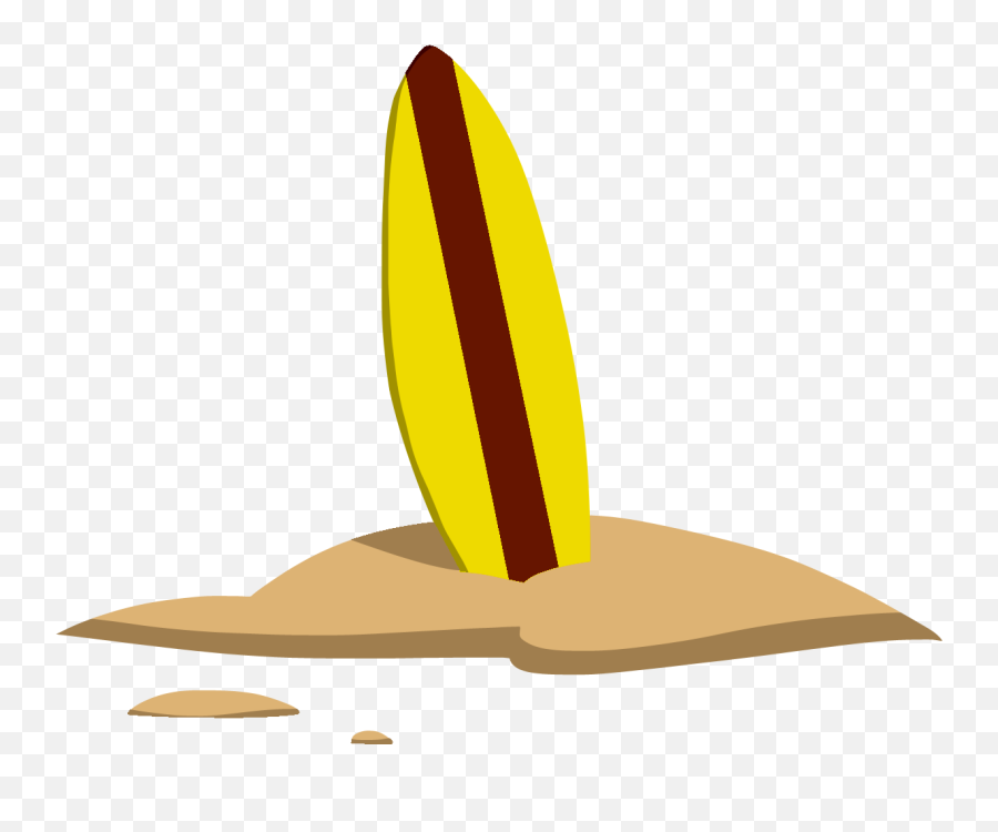 Cartoon Surfboards - Cartoon Surf Board In Sand Emoji,Surfboard Clipart