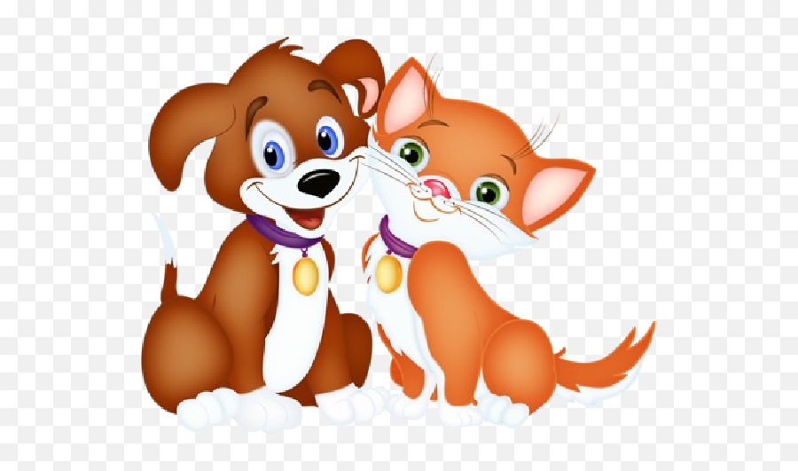 Clipart Of Dogs And Cats - Chien Et Chat Dessin Emoji,Dogs Clipart