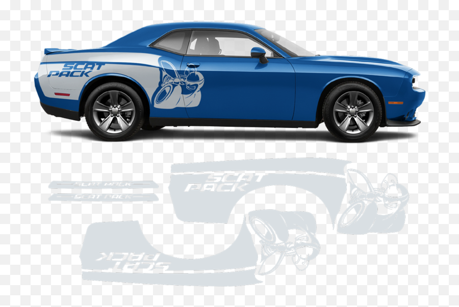 Scat Pack Rear Fender Graphics Dodge Challenger 2008 - 2020 Automotive Paint Emoji,Scat Pack Logo