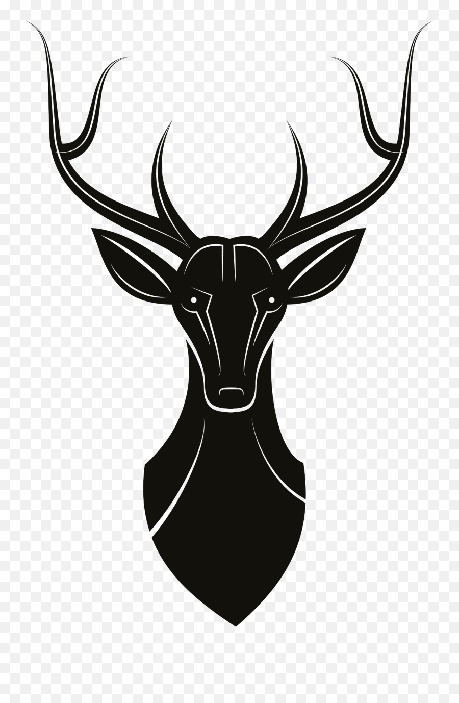 Deer Head Clipart - Stag Silhouette Emoji,Deer Head Clipart