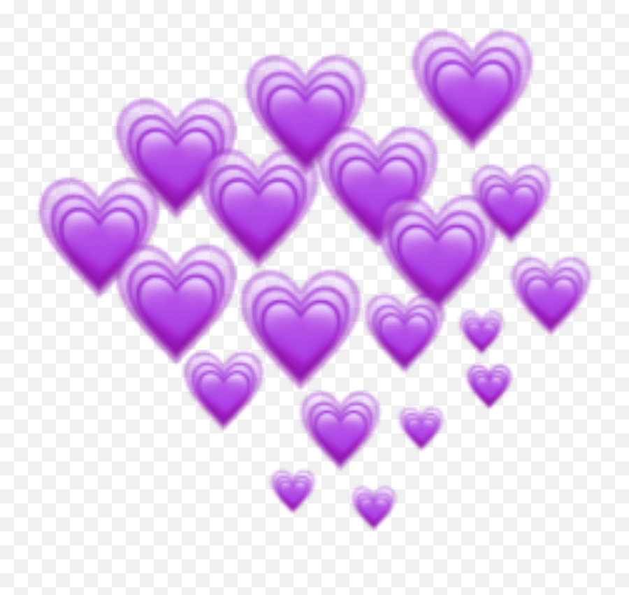 Purple Hearts Heart Emoji Emojis Freetoe 1069190 - Png Blue Heart Emojis Transparent,Transparent Heart Emoji
