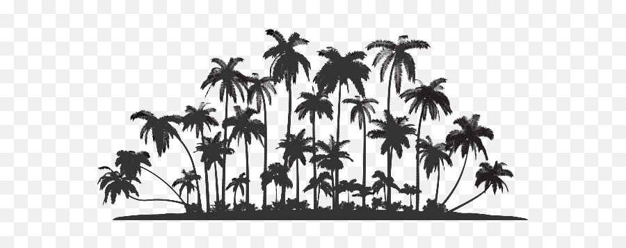 Palm Tree Service Oahu - Group Of Palm Tree Silhouette Emoji,Palm Tree Silhouette Png