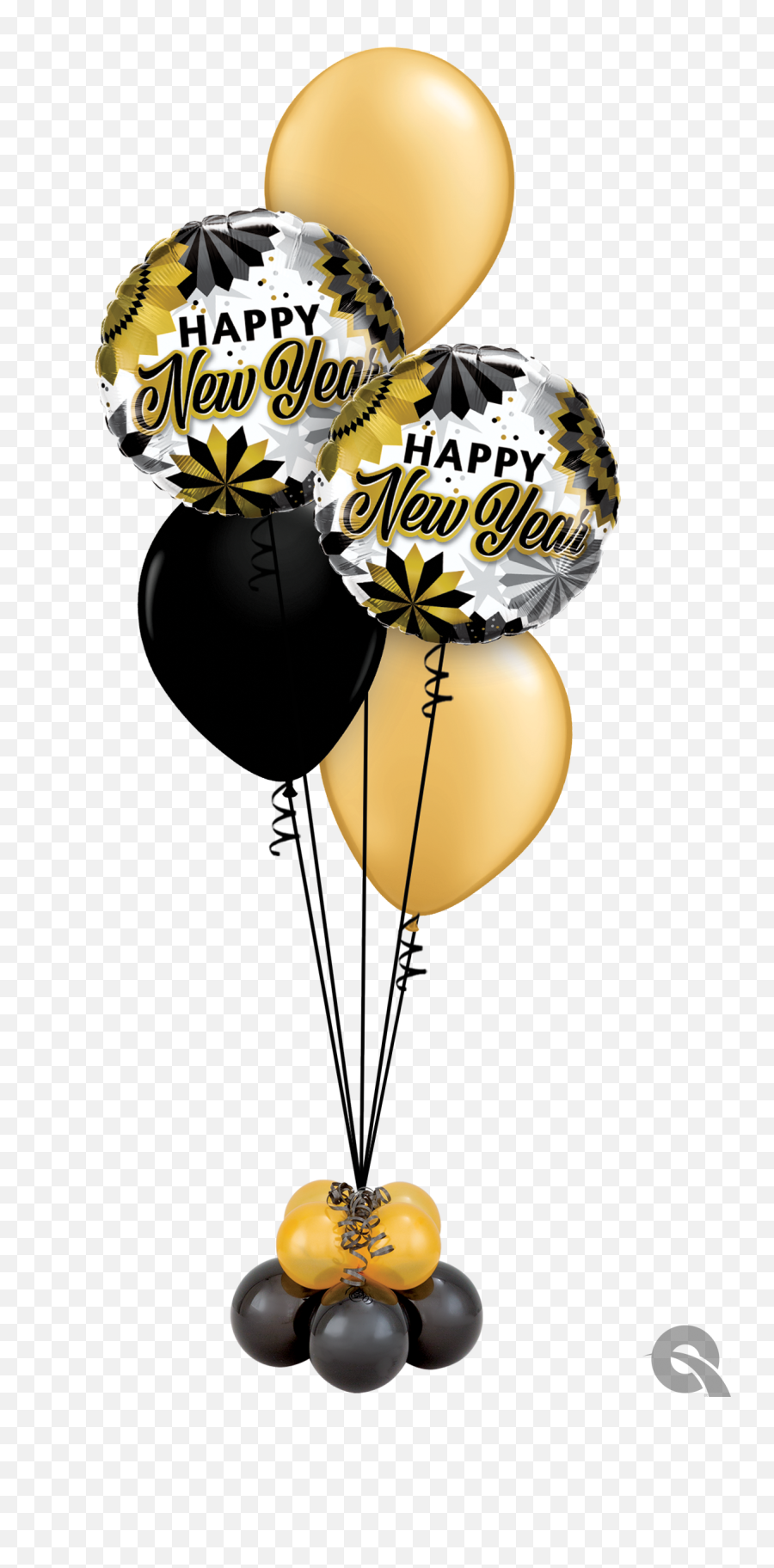 New Years Eve Classic Bouquet The Partyu0027s Here - Balloon Champagne Gold Emoji,New Year's Eve Clipart