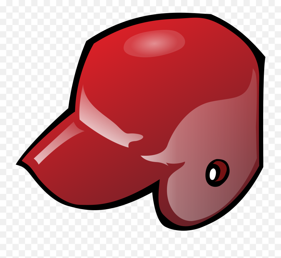 Red Clipart Baseball Red Baseball - Baseball Helmet Clip Art Emoji,Baseball Clipart