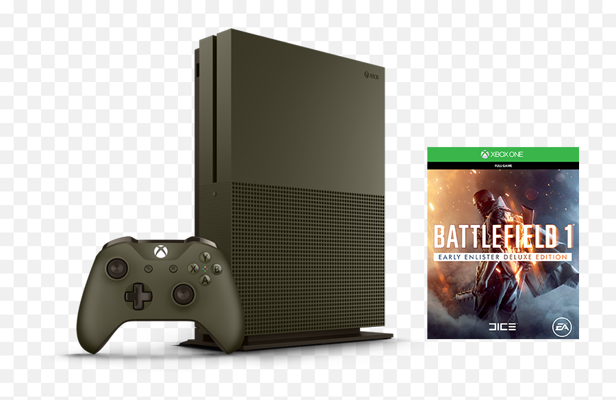 Specs Microsoft Xbox One S Battlefield 1 1000 Gb Wi - Fi Black Emoji,Battlefield 1 Transparent