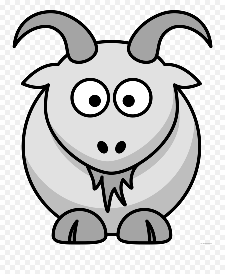 Goat Clipart Black And White Goat Emoji,Goat Transparent Background