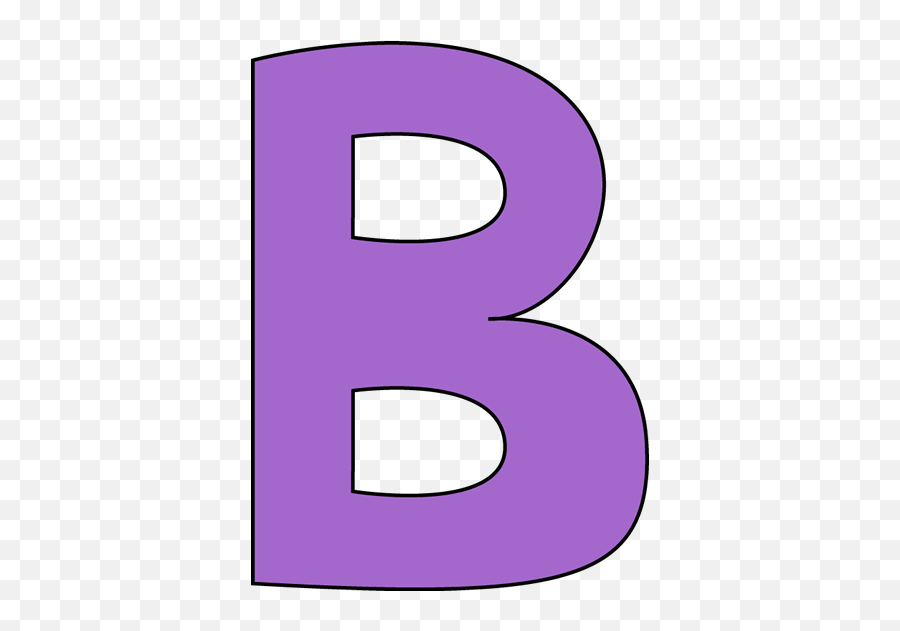 Purple Letter B Clip Art - Letter B Clip Art Emoji,Letter Clipart