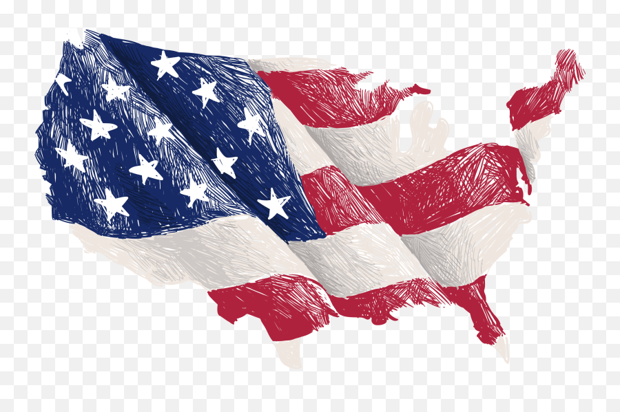 Vector Hand Painted American Flag Png - Watercolor Us Flag Png Emoji,American Flag Png
