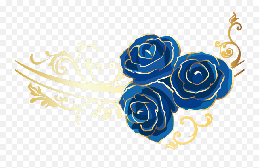 Download Free Png Hd Roses Gold Flowers Navy Blue Emoji,Gold Flowers Png