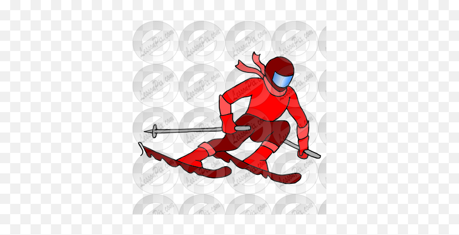 Skier Picture For Classroom Therapy Use - Great Skier Clipart Emoji,Skiing Clipart