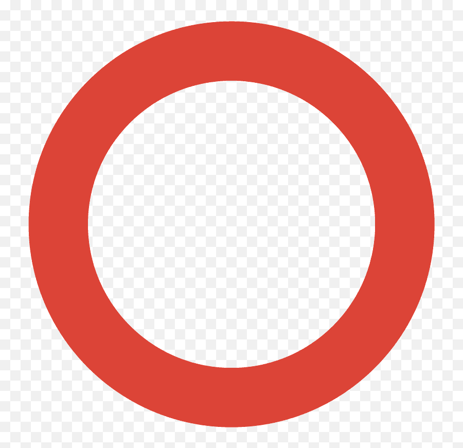 Hollow Red Circle Emoji Clipart,Red Circle Transparent
