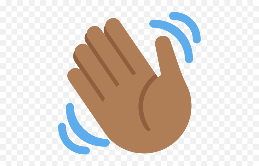 Waving Hand Emoji With Medium - Black Hand Wave Emoji,Wave Emoji Png