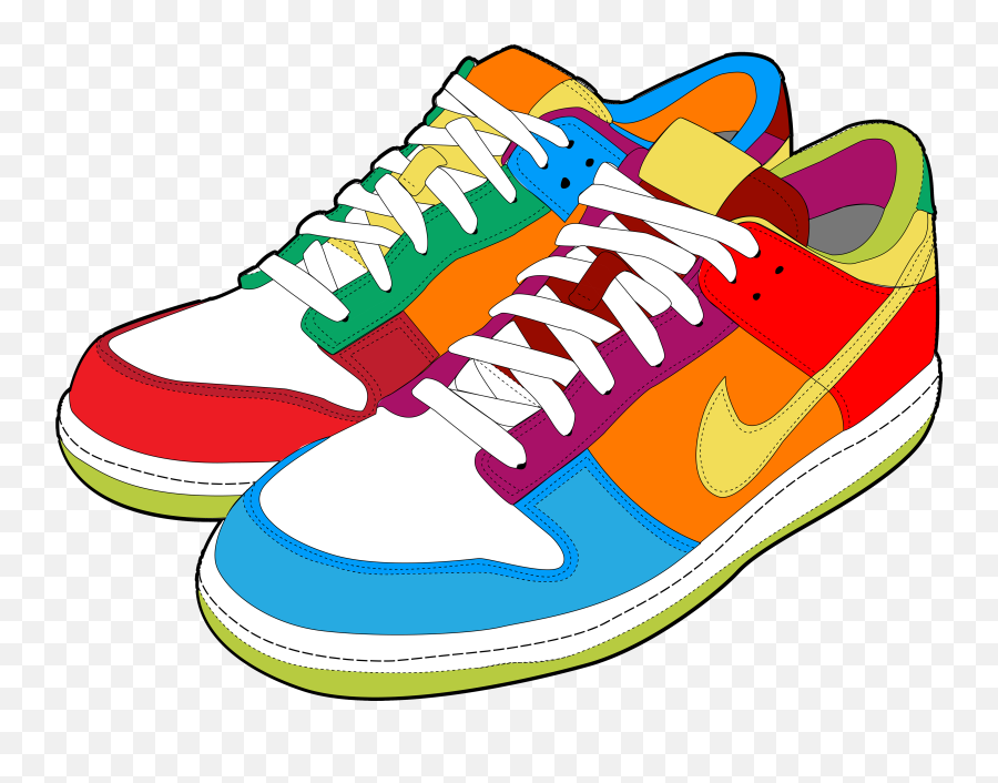 Colorful Sneakers Png Clipart - Shoes Vector Emoji,Shoes Clipart
