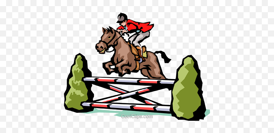 Horse Jumping Royalty Free Vector Clip Art Illustration - Horse Jumping Clipart Png Emoji,Jumping Clipart