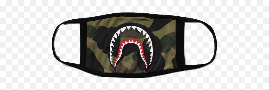 Bape Shark - Bape Face Mask Camo Transparent Png Original Bape Mask Png Emoji,Bape Shark Logo