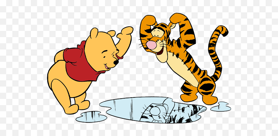 Winnie The Pooh And Tigger Clip Art Disney Clip Art Galore - Winnie The Pooh Balloon And Puddle Emoji,Puddle Clipart