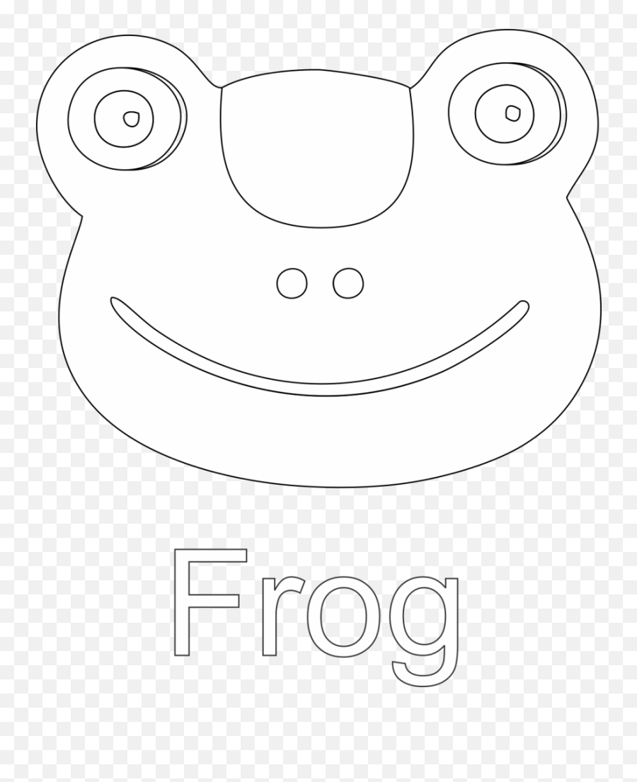 Frog Face Black And White Line Art Emoji,Face Clipart Black And White