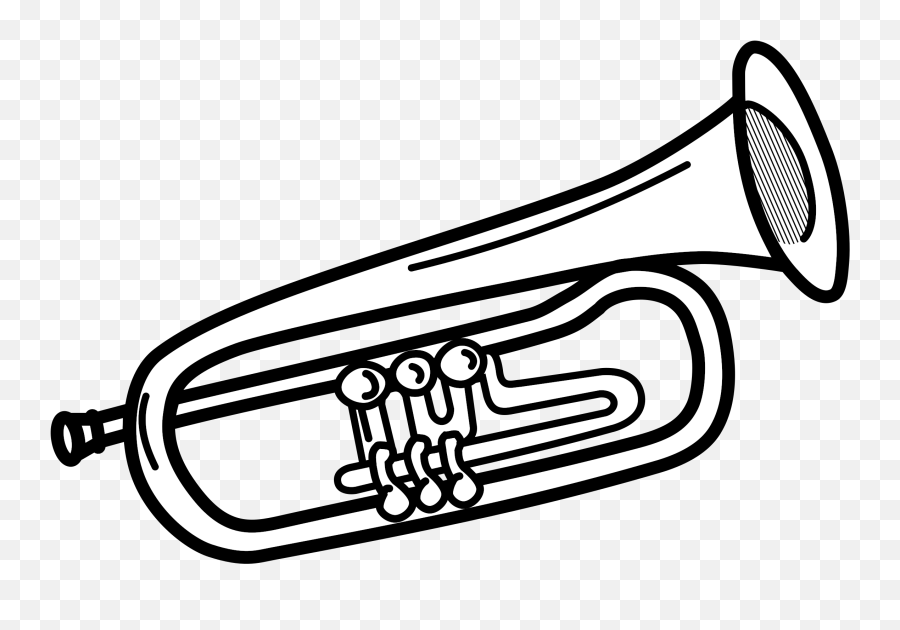 Trumpet Clipart Images Free Download - Trumpet Clipart Black And White Emoji,Trumpet Clipart