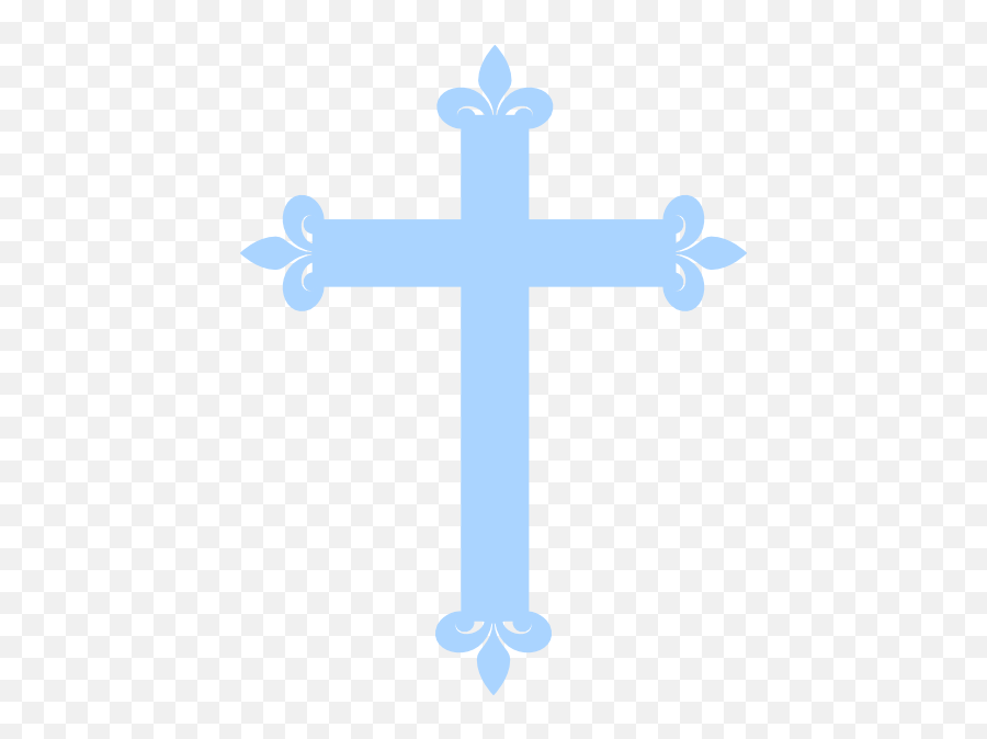 Fleur De Lis Cross Emoji,Blue Cross Png