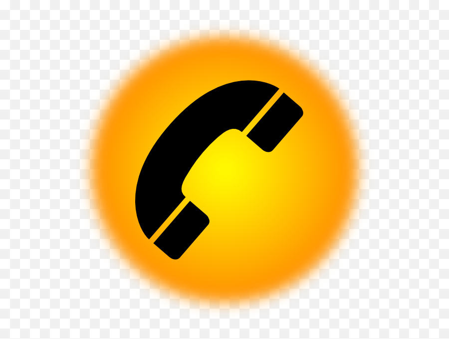 Orange Phone Icon Clip Art At Clkercom - Vector Clip Art Orange Phone Icon Halloween Emoji,Phone Logo