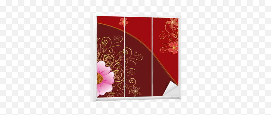 Golden Flower Background Wardrobe Sticker U2022 Pixers - We Emoji,Flower Background Png