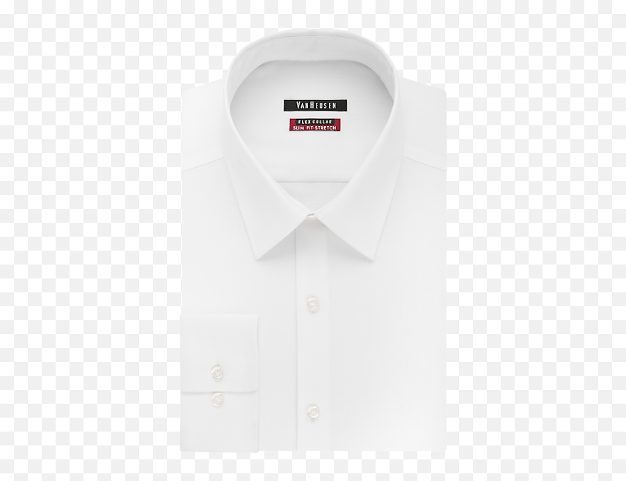 Van Heusen Flex Collar White Slim Fit Dress Shirt - Menu0027s Emoji,White Van Png