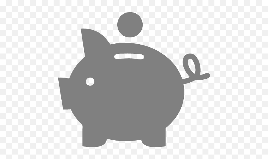 Gray Piggy Bank 2 Icon - Free Gray Piggy Bank Icons Emoji,Bank Check Clipart