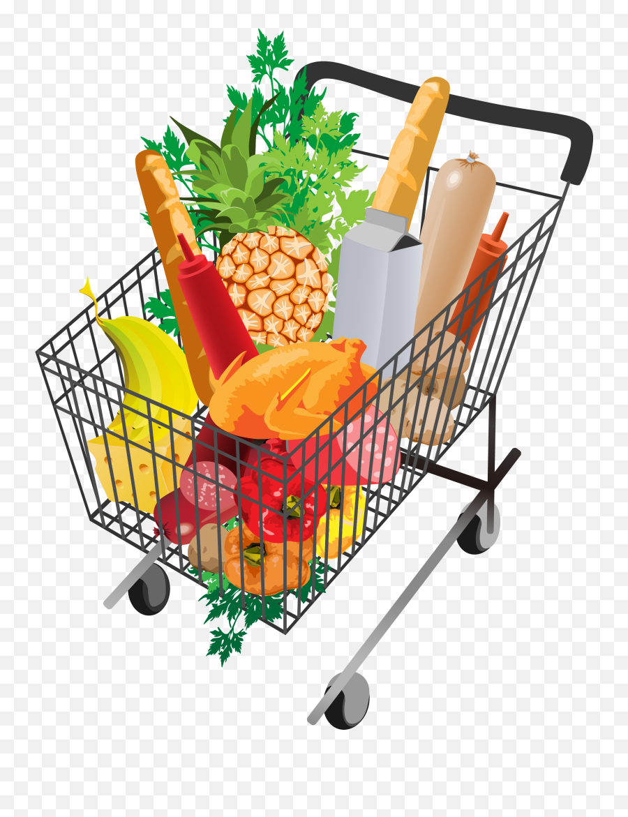 Grocery Shopping Cart Png Picture Png Arts - Shopping Cart Grocery Png Emoji,Shopping Cart Png