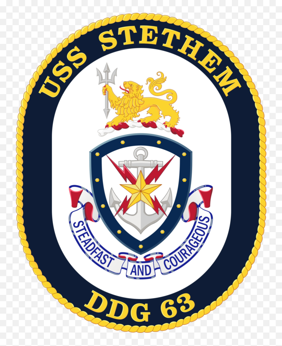 An Unbreakable Spirit - Uss Stethem Ddg 63 Crest Emoji,Seabee Logo