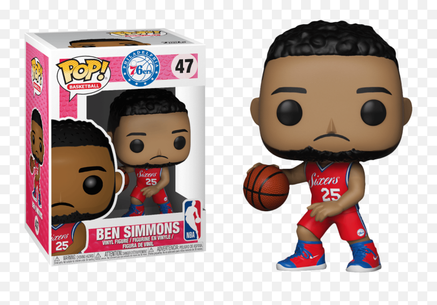 Funko Pop Nba Basketball - Ben Simmons Philadelphia 76ers 47 Pop Nba Sixers Ben Simmons Emoji,Philadelphia 76ers Logo