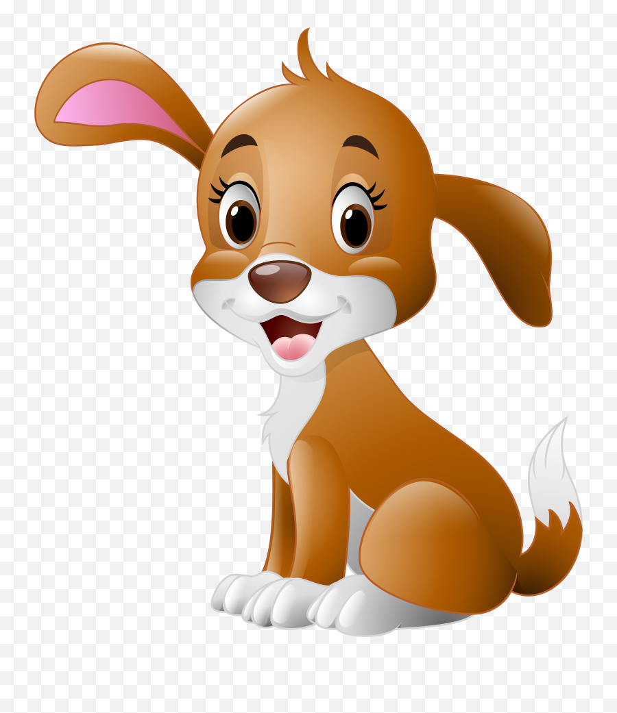 Cute Dog Cartoon Png Clip Art Image Emoji,Dog Clipart