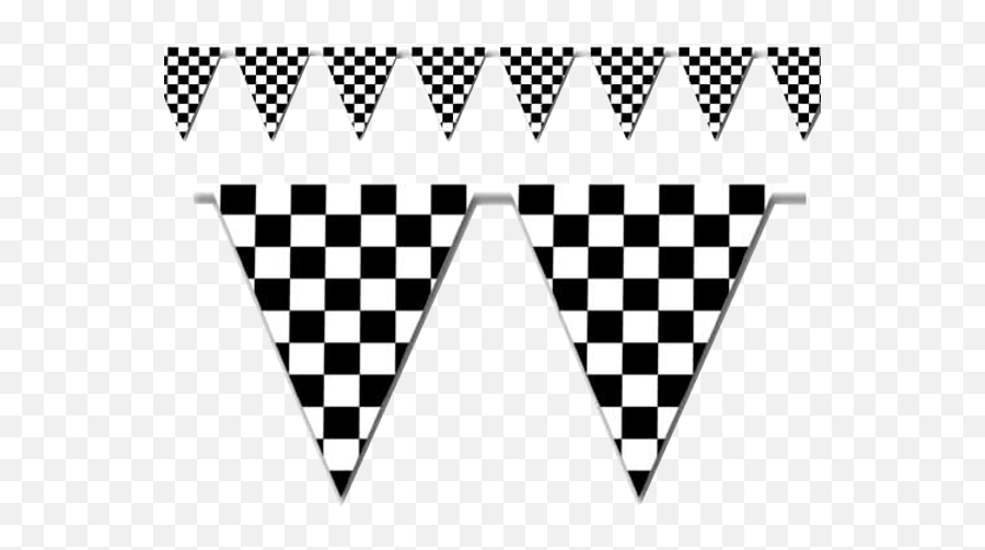 Download Hd Checkered Flag Banner Png - Racing Flag Triangle Emoji,Flag Banner Clipart
