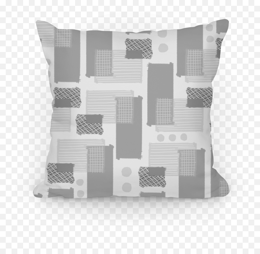 Gray Geometric Pattern Pillows Lookhuman - Decorative Emoji,Geometric Pattern Png