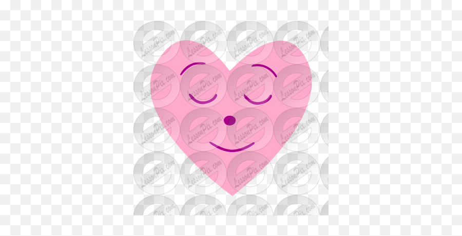 Sleepy Heart Stencil For Classroom - Girly Emoji,Heart Image Clipart