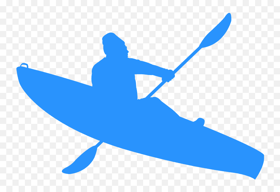 Kayak Silhouette - Kayak Vector Emoji,Kayaker Clipart