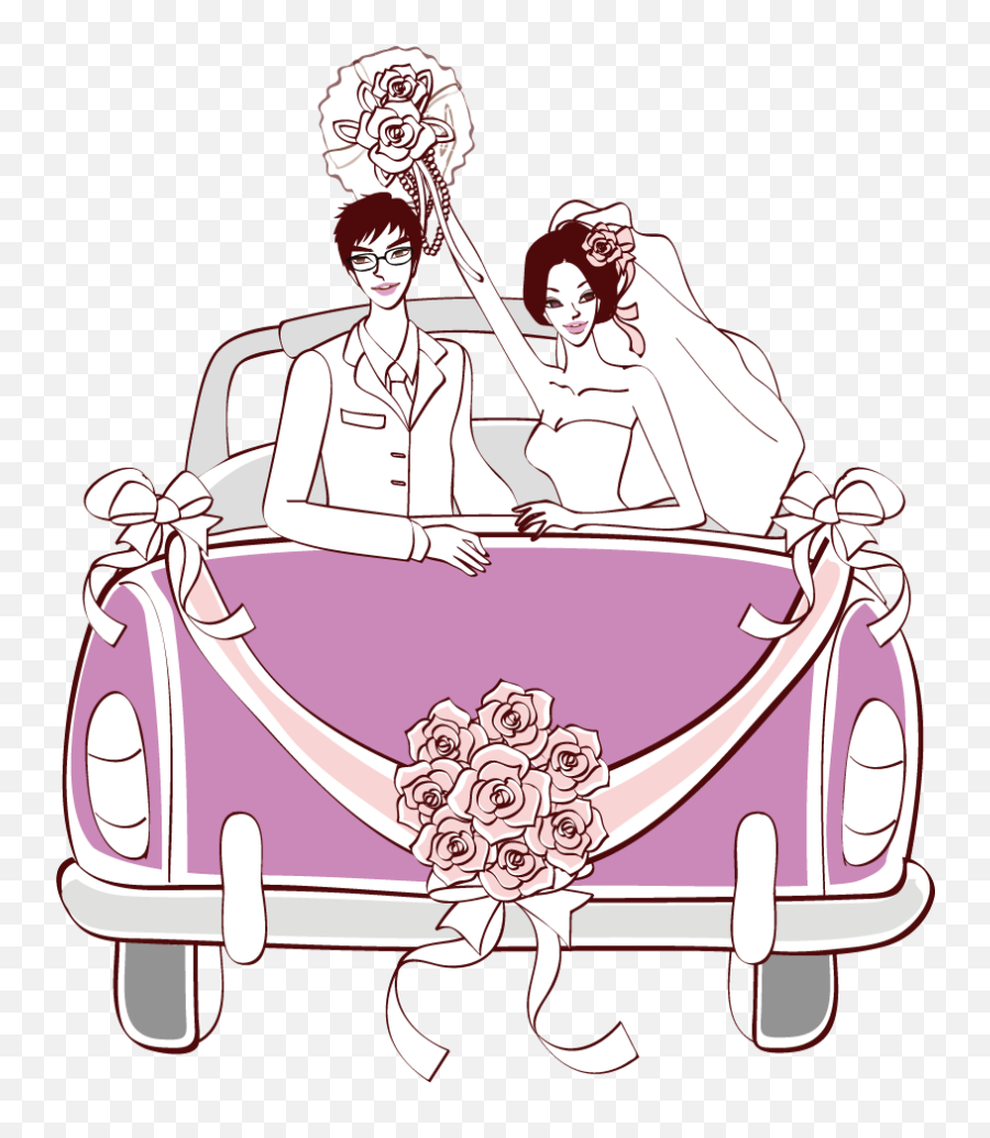 Wedding Invitation Marriage Clip Art - Wedding Car Clip Art Clip Art Just Marriage Emoji,Invitation Clipart
