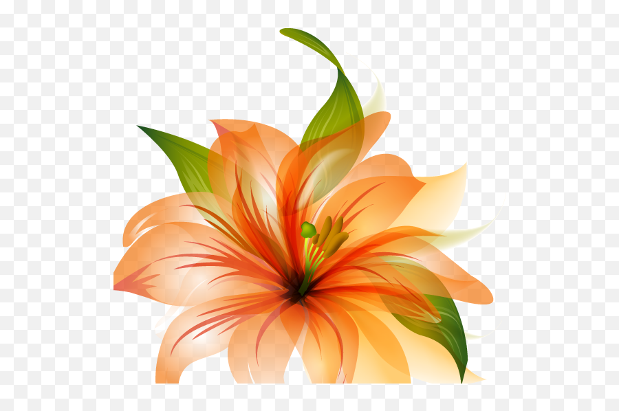 Orange Lily Flower Shower Curtain Emoji,Flowers Vector Png