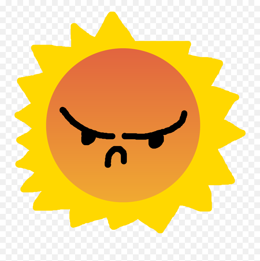 Angery Sun By Pingasoft On Newgrounds - Angry Sun Clipart Transparent Emoji,Sun Transparent