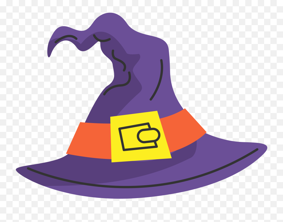 Witch Hat Boszorkxe1ny - Purple Cartoon Witch Hat Png Transparent Background Witch Hat Cartoon Emoji,Witch Hat Clipart