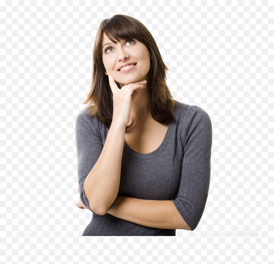 Thinking Woman Download Transparent Png - Woman Talking Transparent Background Emoji,Woman Png