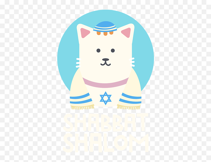 Funny Jewish Shabbat Shalom Cute Cat With Kippah Womenu0027s T Emoji,Cute Cat Transparent