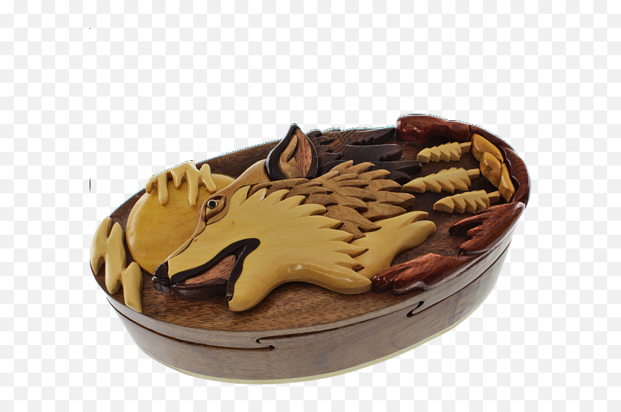 Wolf Howling - 3d Puzzle Box Puzzle Boxes Trick Boxes Emoji,Wolf Howling Png