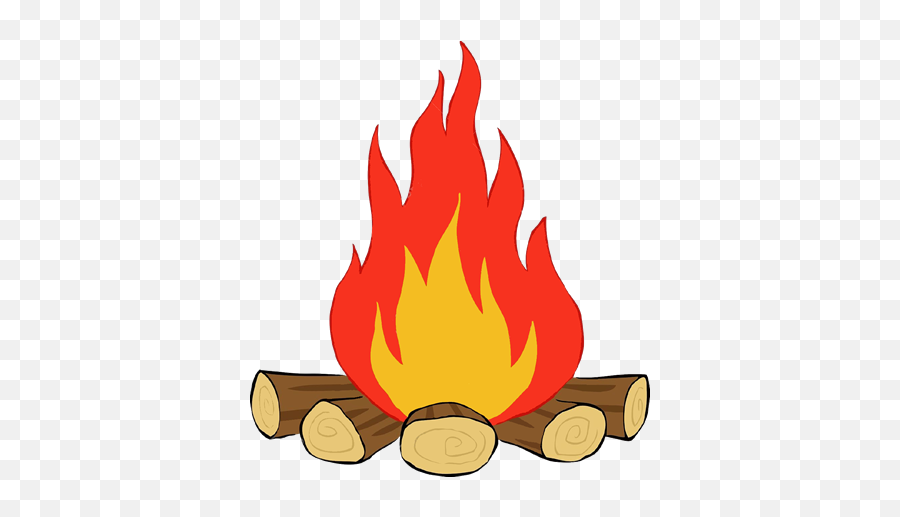 Wood Burning Drawing Cartoon Logs - Clip Art Camp Fire Emoji,Wood Clipart