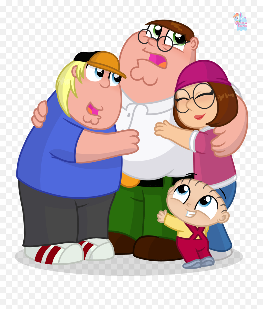 Family Guy Peter Griffin And The Kids By Rainboweeveede On - Peter Griffin With Kids Emoji,Peter Griffin Png