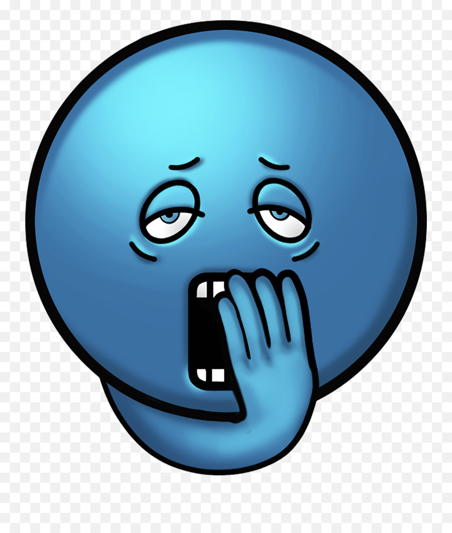 Blue Emoji Faces Tired Clipart - Blue Tired Face,Tired Clipart