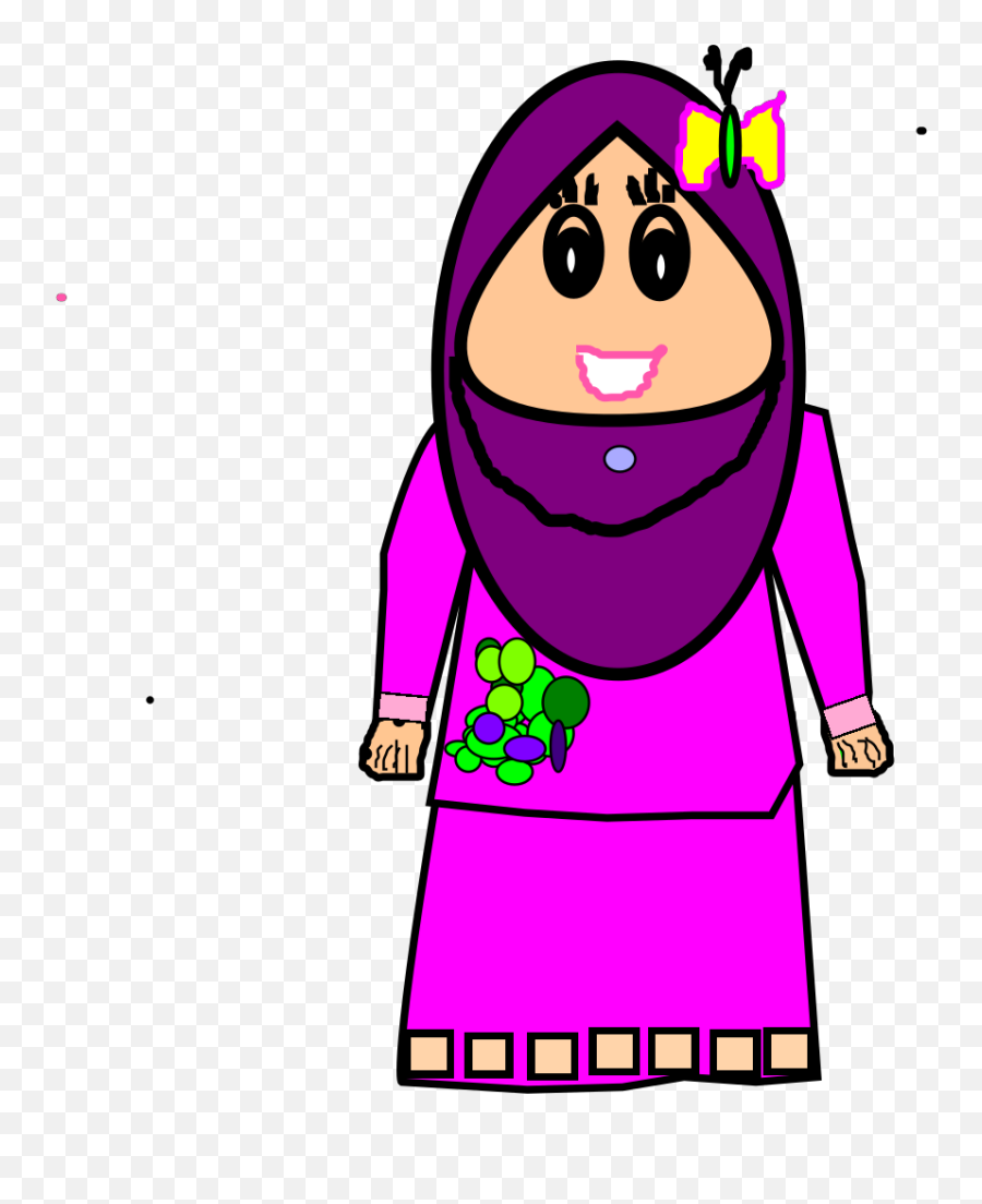 Muslimah Cute Craft Svg Vector - Clip Art Emoji,Craft Clipart